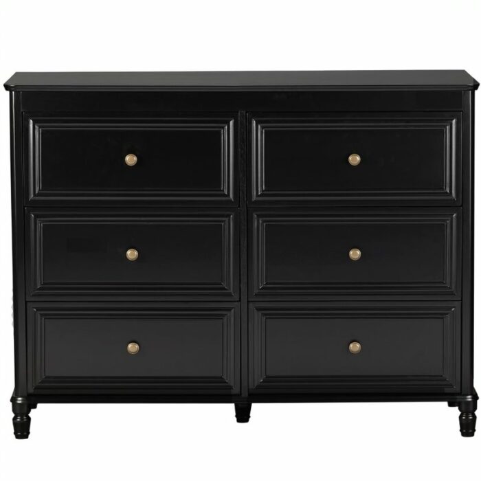 Dorel Piper 6 Drawer Dresser Chest - Cream or Black-22190