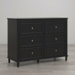 Dorel Piper 6 Drawer Dresser Chest - Cream or Black-22192