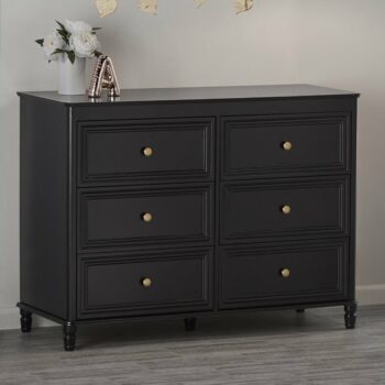 Dorel Piper 6 Drawer Dresser Chest - Cream or Black-0