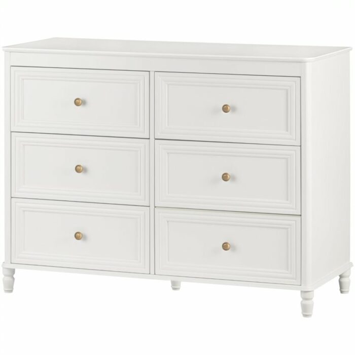 Dorel Piper 6 Drawer Dresser Chest - Cream or Black-22188