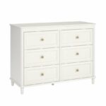 Dorel Piper 6 Drawer Dresser Chest - Cream or Black-22194
