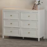Dorel Piper 6 Drawer Dresser Chest - Cream or Black-22193