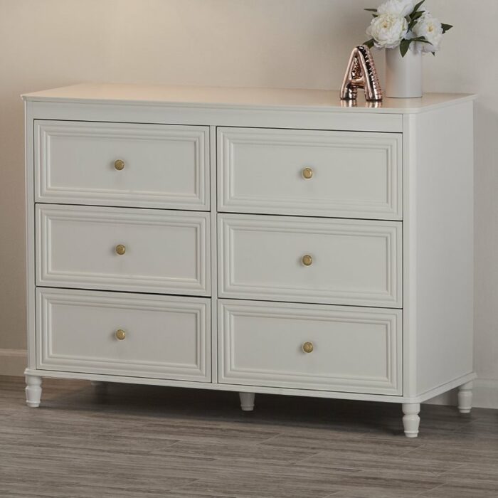 Dorel Piper 6 Drawer Dresser Chest - Cream or Black-22193
