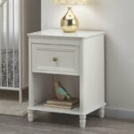Dorel Piper 1 Drawer Night Stand - Cream or Black-22206