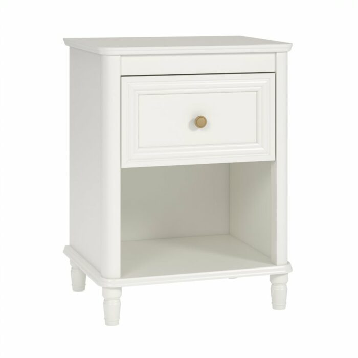 Dorel Piper 1 Drawer Night Stand - Cream or Black-0