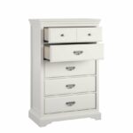 Dorel Bristol 5 Drawer Dresser in Painted White MDF-22390