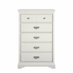 Dorel Bristol 5 Drawer Dresser in Painted White MDF-22389