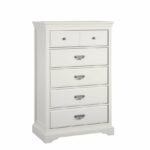 Dorel Bristol 5 Drawer Dresser in Painted White MDF-0