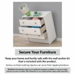 Dorel Bristol 5 Drawer Dresser in Painted White MDF-22376