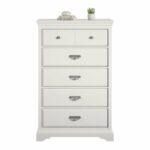 Dorel Bristol 5 Drawer Dresser in Painted White MDF-22391
