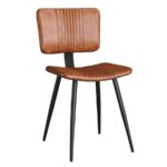 ZAP Duke Side Chair in Vintage Brown Faux Leather-22225