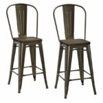 Dorel Luxor 24" Counter Stool Silver, Gunmetal, Bronze, Copper or White Pack of 2-0