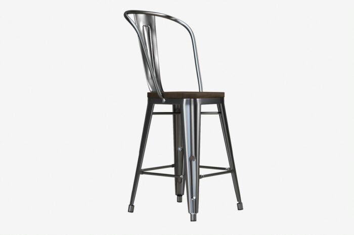 Dorel Luxor 24" Counter Stool Silver, Gunmetal, Bronze, Copper or White Pack of 2-22470