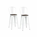 Dorel Luxor 24" Counter Stool Silver, Gunmetal, Bronze, Copper or White Pack of 2-22467