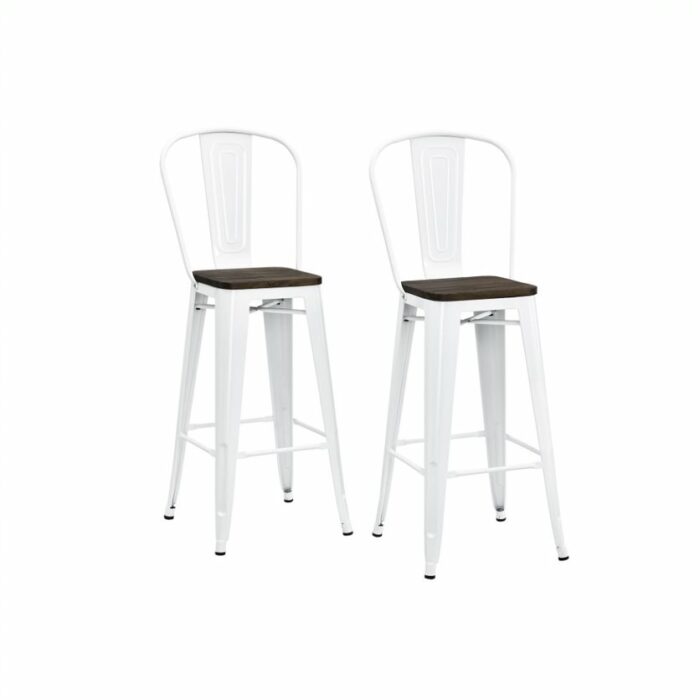 Dorel Luxor 24" Counter Stool Silver, Gunmetal, Bronze, Copper or White Pack of 2-22467