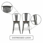 Dorel Luxor 30" Bar Stool Gunmetal, Bronze, Copper or White Pack of 2-22507