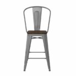 Dorel Luxor 24" Counter Stool Silver, Gunmetal, Bronze, Copper or White Pack of 2-22469
