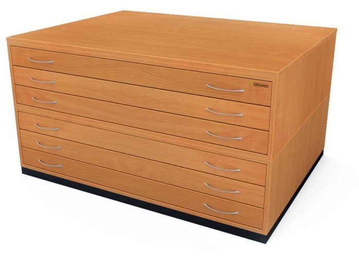 Orchard A0 6 Drawer Traditional Plan Chest - choice of 4 colours-22569