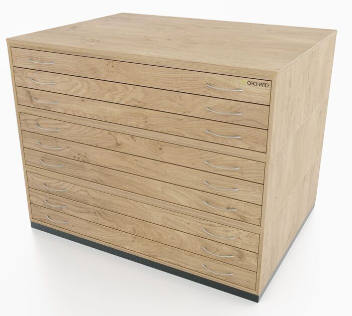 Orchard A0 9 Drawer Traditional Plan Chest - choice of 4 colours-22576