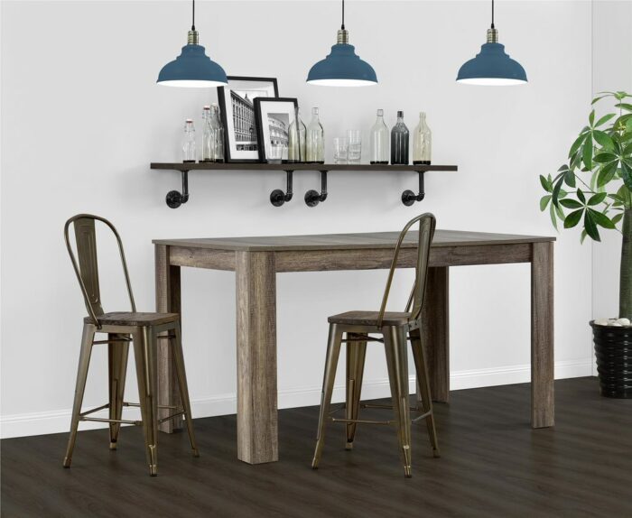 Dorel Luxor 24" Counter Stool Silver, Gunmetal, Bronze, Copper or White Pack of 2-22486
