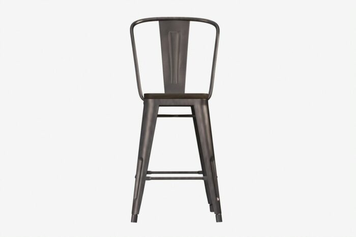 Dorel Luxor 24" Counter Stool Silver, Gunmetal, Bronze, Copper or White Pack of 2-22478