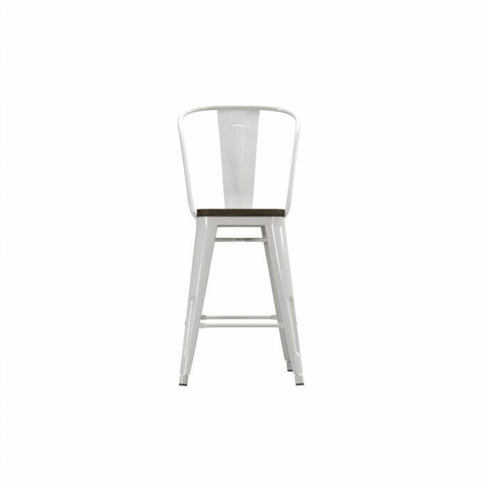 Dorel Luxor 24" Counter Stool Silver, Gunmetal, Bronze, Copper or White Pack of 2-22473