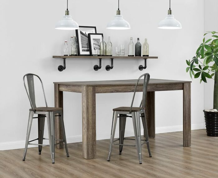 Dorel Luxor 24" Counter Stool Silver, Gunmetal, Bronze, Copper or White Pack of 2-22491