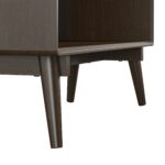 Novogratz Brittany Retro 4 Shelf Bookcase in Walnut Wood Veneer-22655