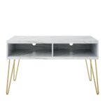 Novogratz Athena TV Stand 24” black/white marble-22717