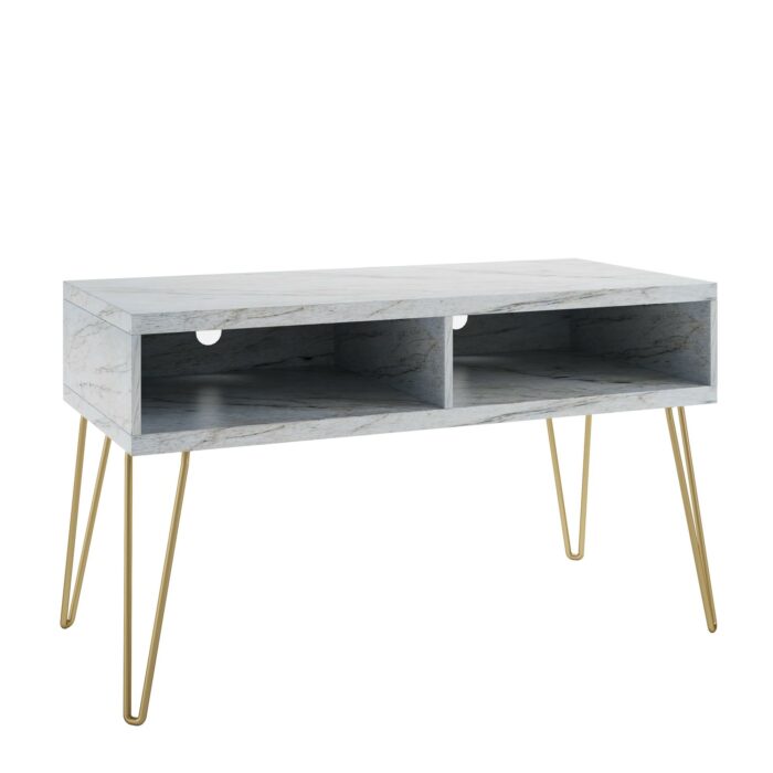 Novogratz Athena TV Stand 24” black/white marble-22716
