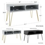 Novogratz Athena TV Stand 24” black/white marble-22721