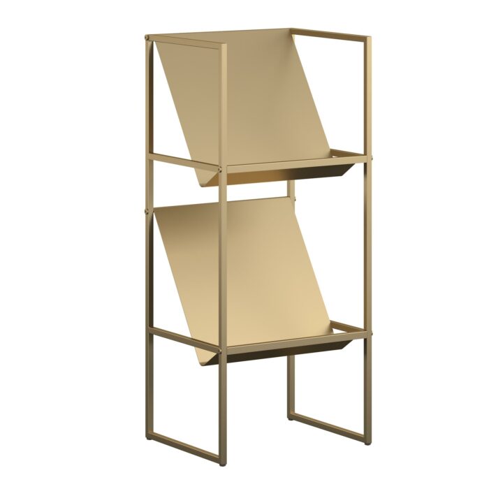 Novogratz Helix Vinyl Record Storage in Black/Gold-22793