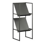 Novogratz Helix Vinyl Record Storage in Black/Gold-22795