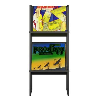 Novogratz Helix Vinyl Record Storage in Black/Gold-0