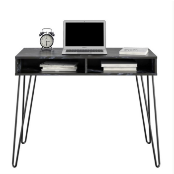 Novogratz Athena Desk Black/White Marble-0