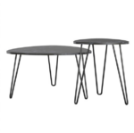 Novogratz Athena Nesting Tables Black/White Marble-22703