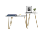 Novogratz Athena Nesting Tables Black/White Marble-22705