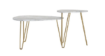 Novogratz Athena Nesting Tables Black/White Marble-22706