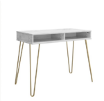 Novogratz Athena Desk Black/White Marble-22698