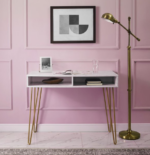 Novogratz Athena Desk Black/White Marble-22700