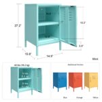 Novogratz Cache Metal Locker End Table Blue/Mint/Orange/Yellow-22750