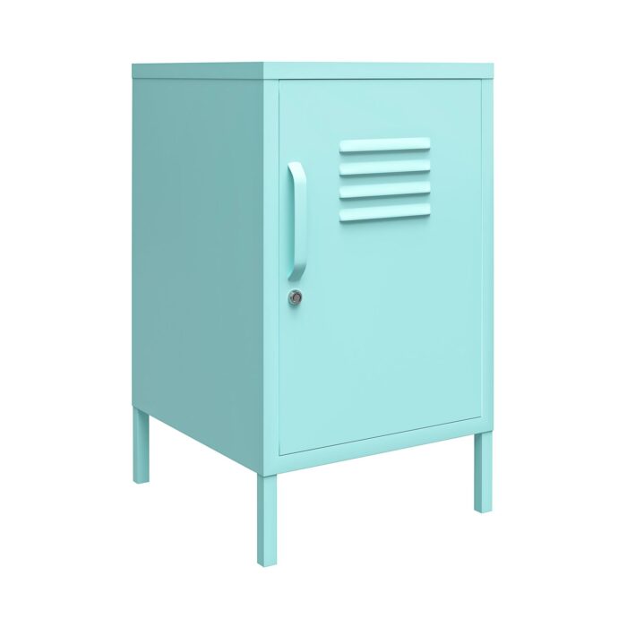 Novogratz Cache Metal Locker End Table Blue/Mint/Orange/Yellow-22749