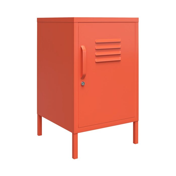 Novogratz Cache Metal Locker End Table Blue/Mint/Orange/Yellow-22742