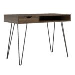 Novogratz Concord Desk with Storage in Brown Oak/Natural/Walnut-22781