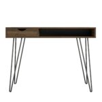 Novogratz Concord Desk with Storage in Brown Oak/Natural/Walnut-22788