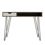 Novogratz Concord Desk with Storage in Brown Oak/Natural/Walnut-22779