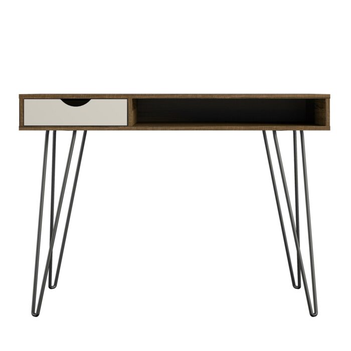 Novogratz Concord Desk with Storage in Brown Oak/Natural/Walnut-22779