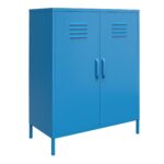Novogratz Cache 2 Door Metal Locker Storage Cabinet Blue/Mint/Orange/Yellow-0