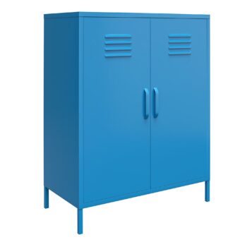 Novogratz Cache 2 Door Metal Locker Storage Cabinet Blue/Mint/Orange/Yellow-0