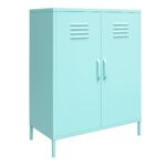 Novogratz Cache 2 Door Metal Locker Storage Cabinet Blue/Mint/Orange/Yellow-22736